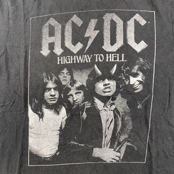 AC/DC Highway To Hell Graphic Tee Thrifted Vintage Style Size M - Picture 2 of 10